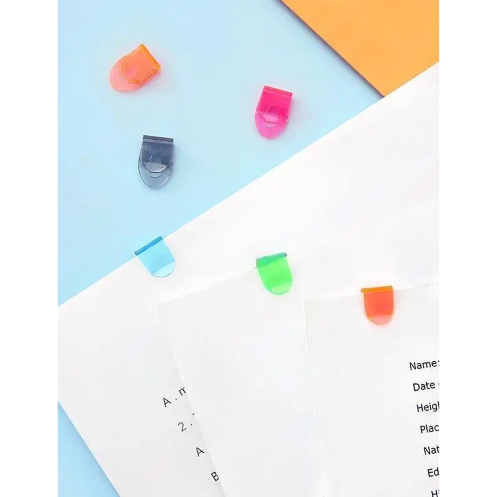 Colorful Plastic Tab Clips Set 5