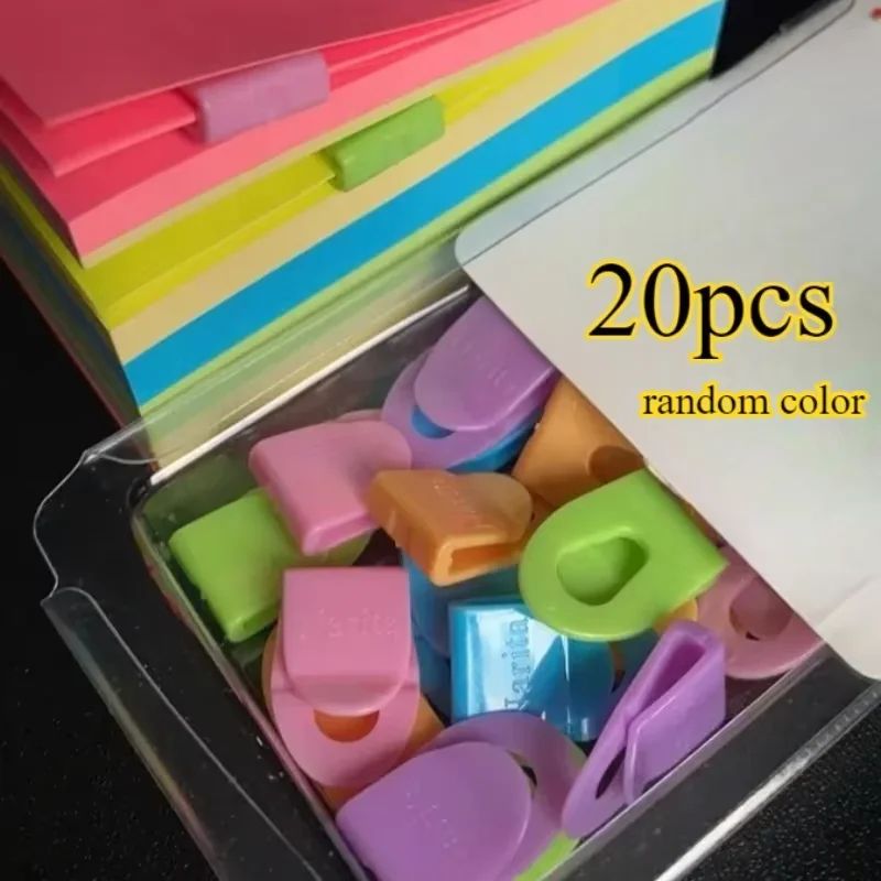 Colorful Plastic Tab Clips Set 6