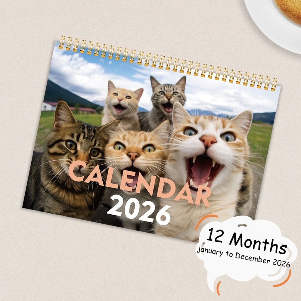 Cats And Friends 2026 Wall Calendar 1