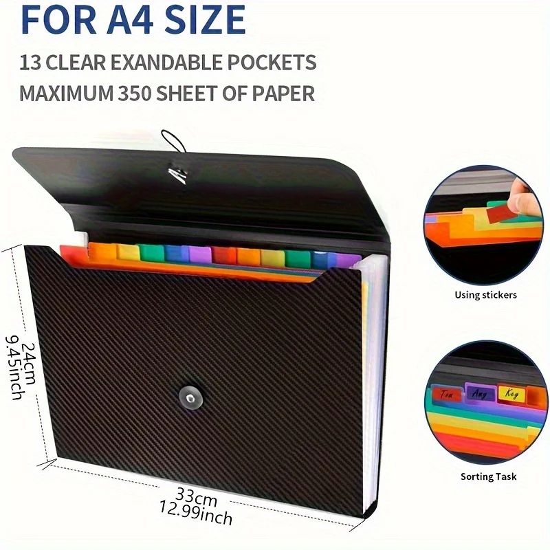 13 Pocket Accordion File Organizer 1