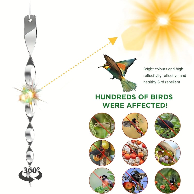 Reflective Bird Repellent Wind Spirals 2