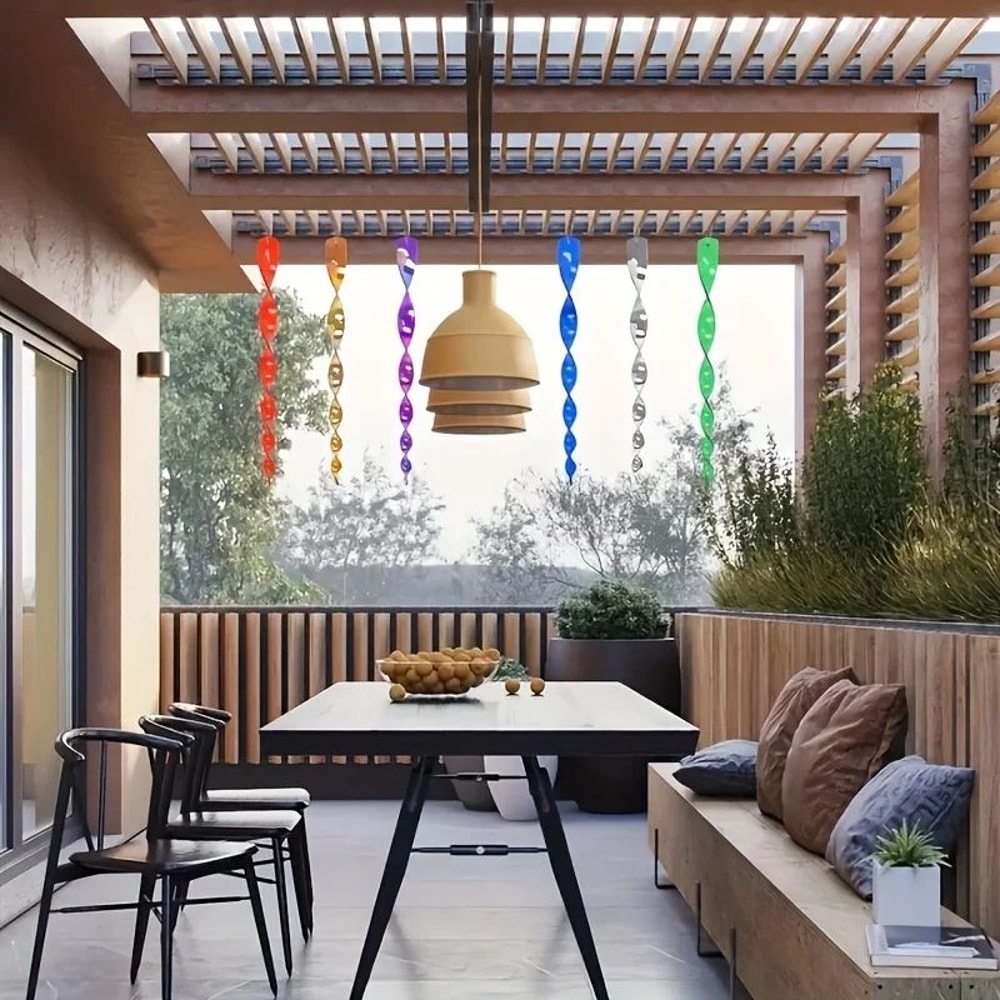 Reflective Bird Repellent Wind Spirals 7