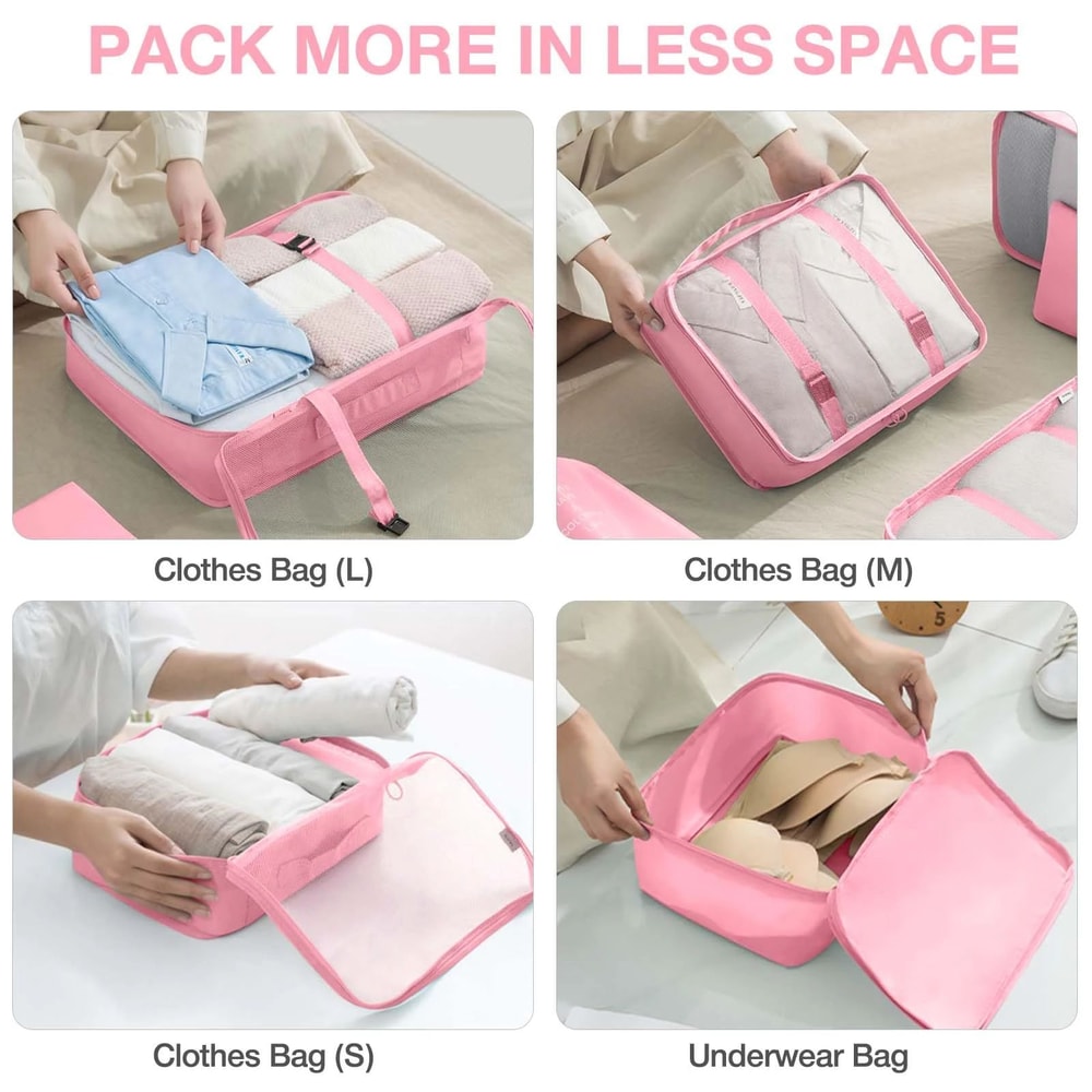 7 Piece Travel Packing Cubes Set 3