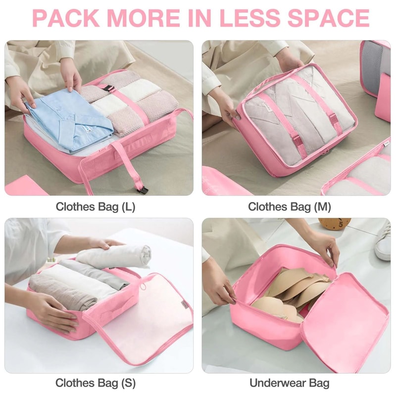 7 Piece Travel Packing Cubes Set 3