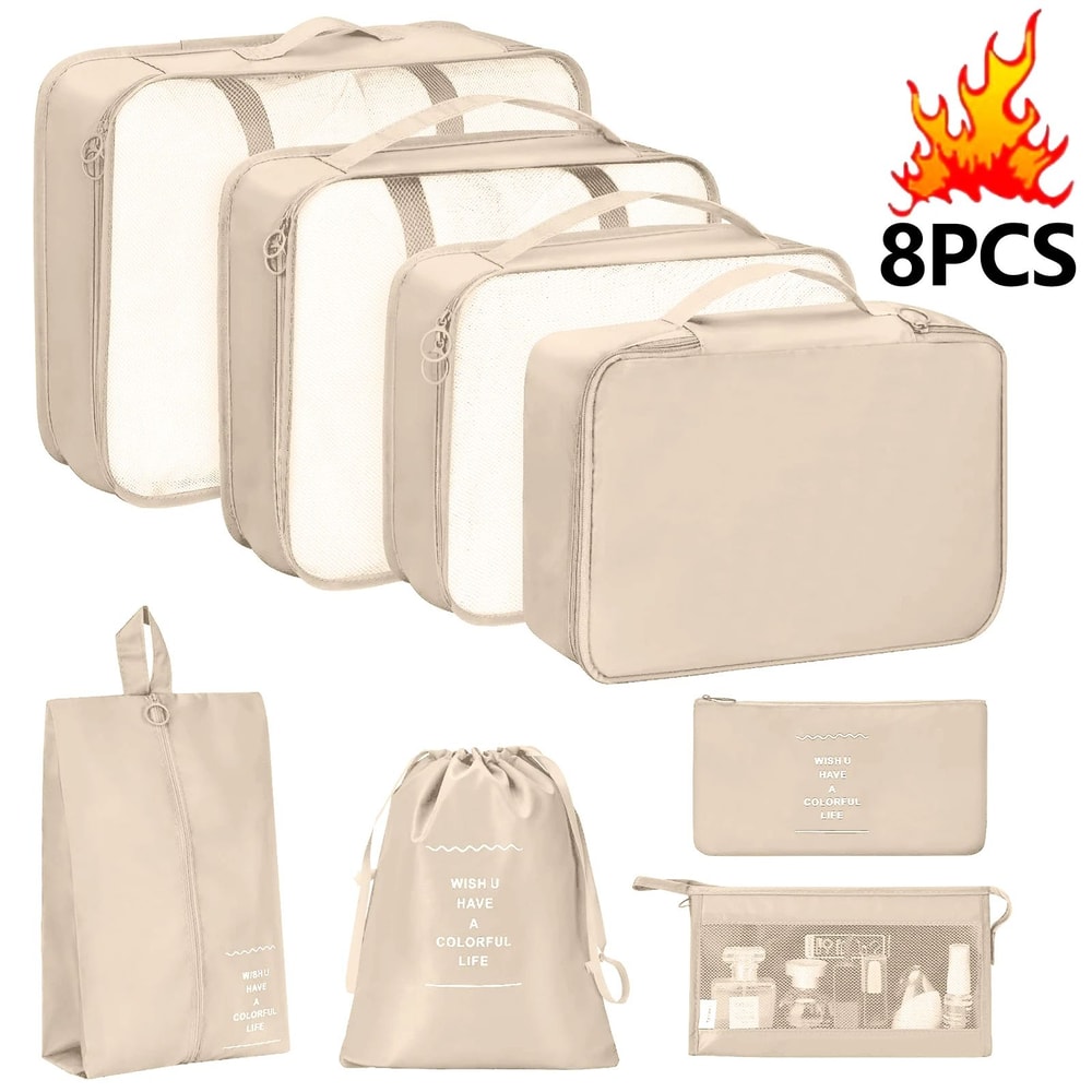 7 Piece Travel Packing Cubes Set 19
