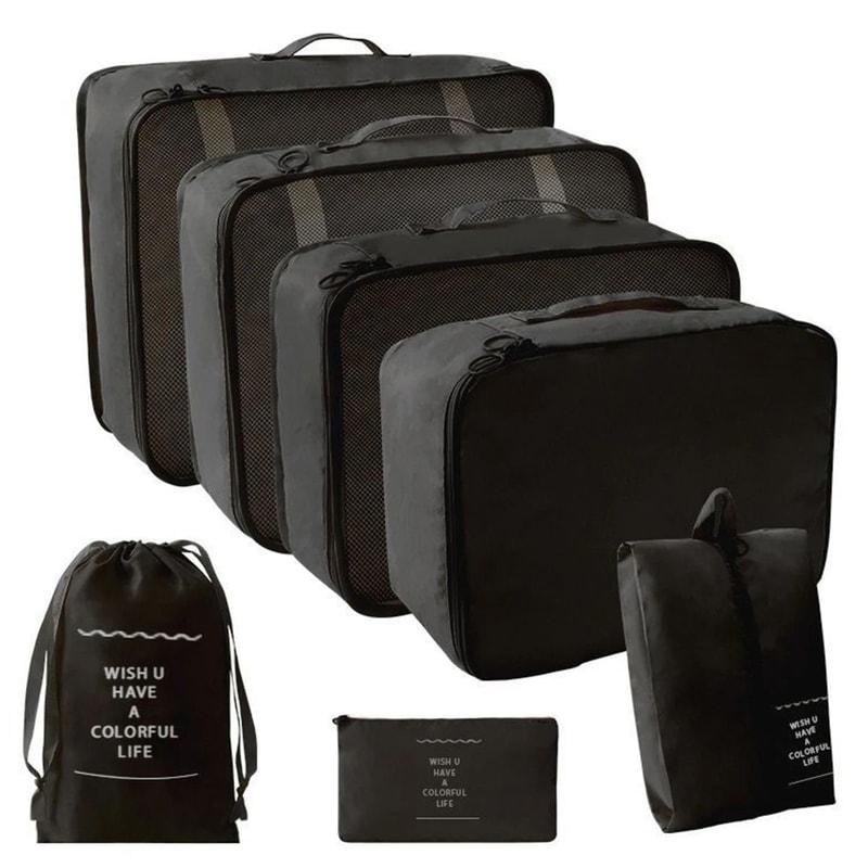 7 Piece Travel Packing Cubes Set 9