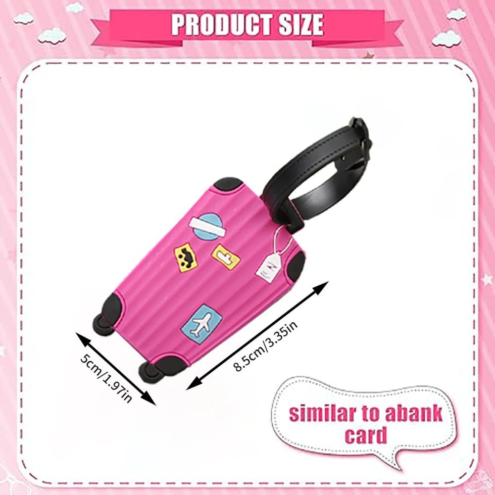 Silicone Luggage Tag With ID Label 2