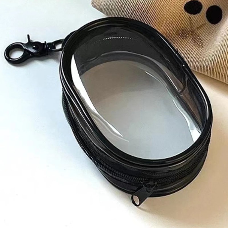 Mini Clear Zipper Storage Bag Keychain 8