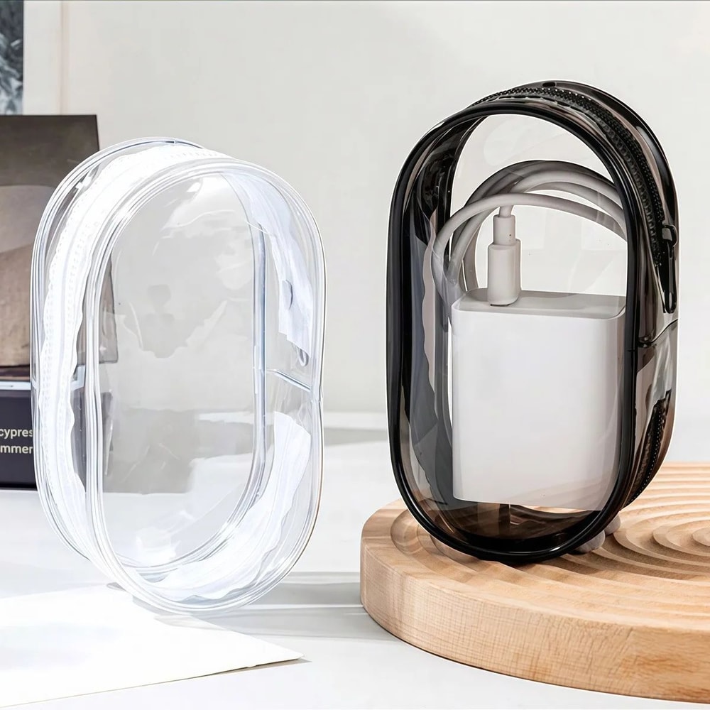 Mini Clear Zipper Storage Bag Keychain 10