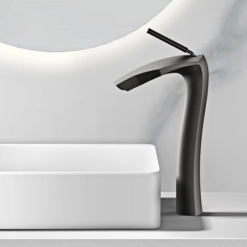 Luxury Brushed Gold Basin Faucet 3