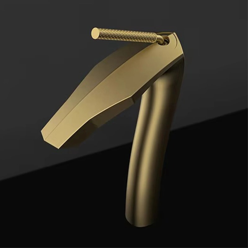 Luxury Brushed Gold Basin Faucet 5