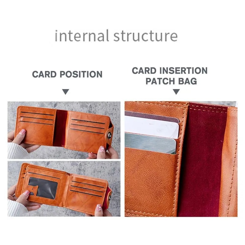 Retro Dollar Pattern Mens PU Leather Wallet 5