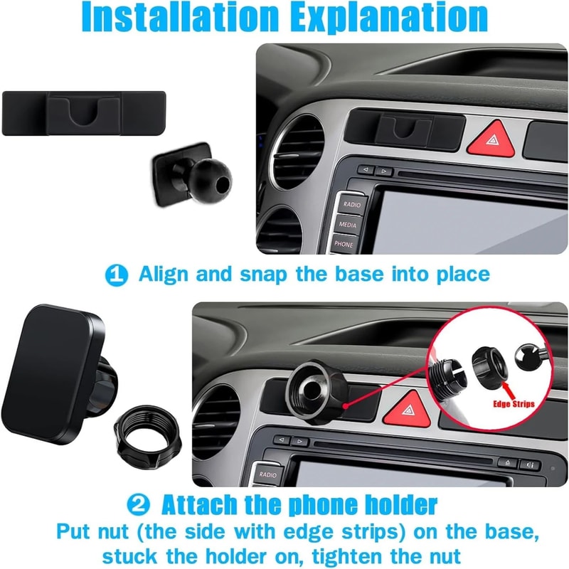 Magnetic Car Phone Holder With Air Vent Mount 3