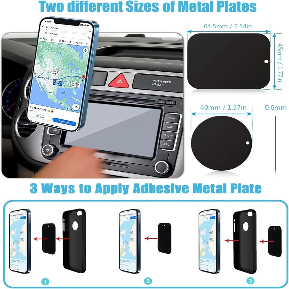 Magnetic Car Phone Holder With Air Vent Mount 7