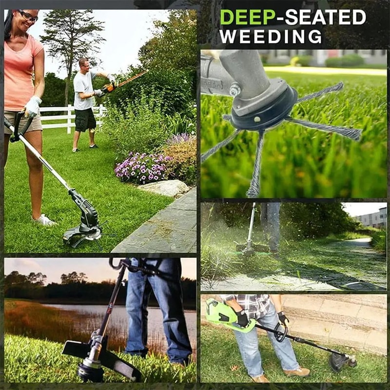 Steel Wire Wheel Weed Brush Trimmer Head 4