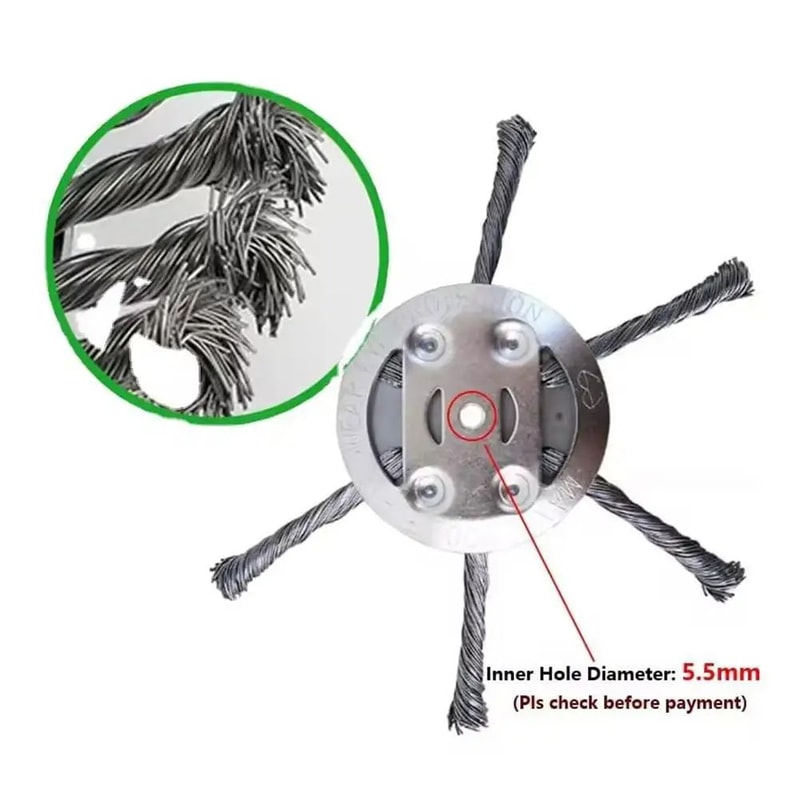 Steel Wire Wheel Weed Brush Trimmer Head 9