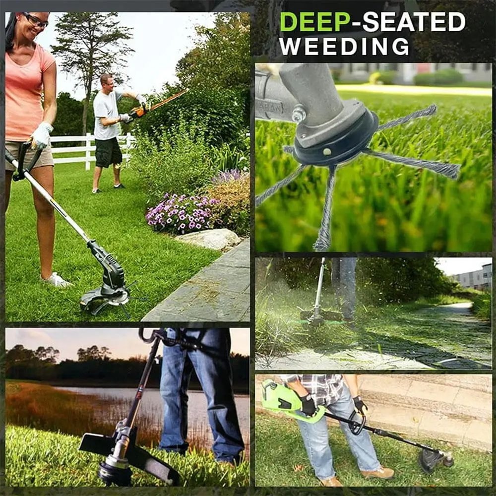 Steel Wire Wheel Weed Brush Trimmer Head 12