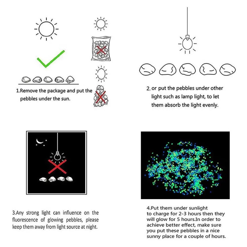 Luminous Decorative Sand Stones For Plants 11