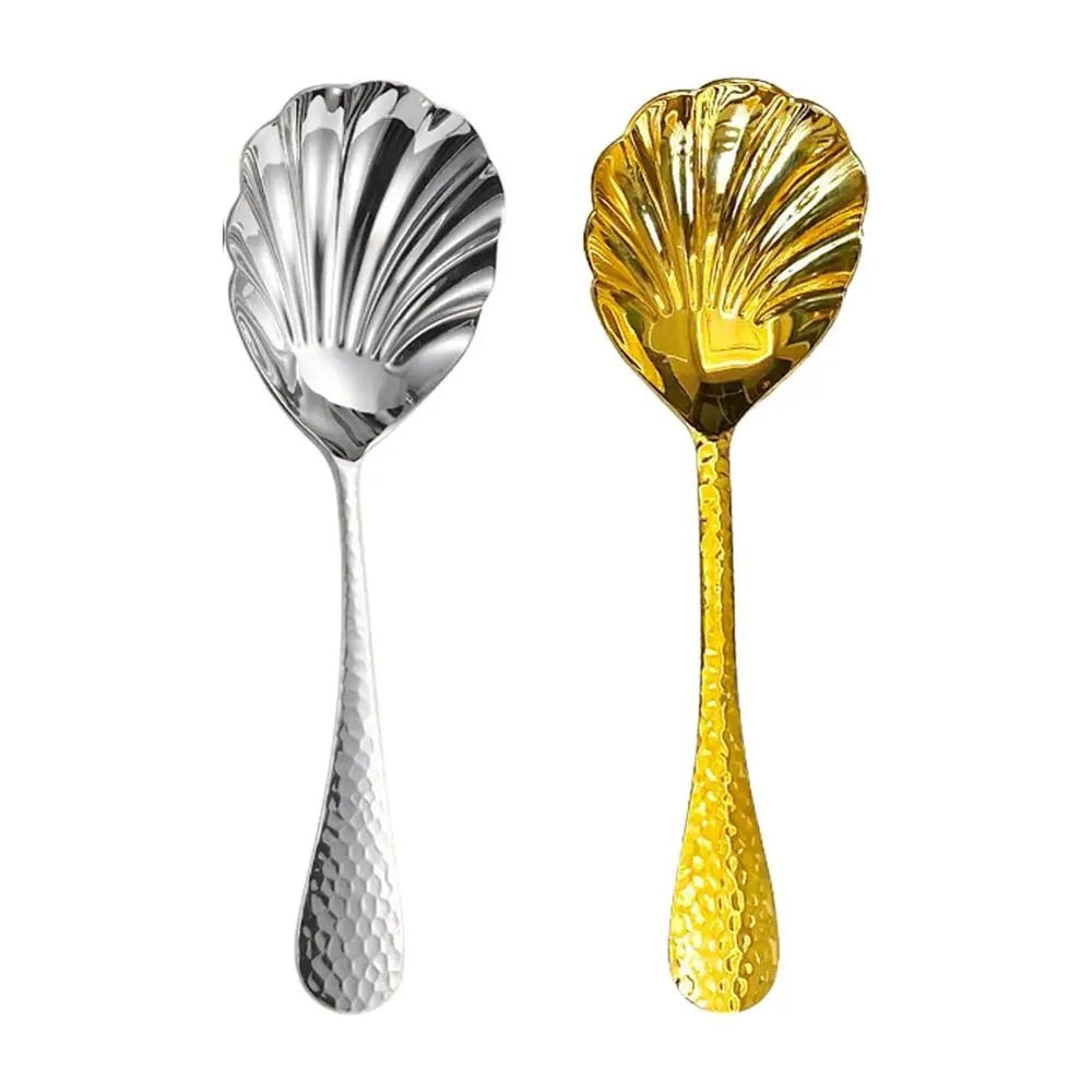 Stainless Steel Shell Shape Soup Spoon 5