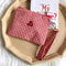 Embroidered Cherry Canvas Cosmetic Bag 8
