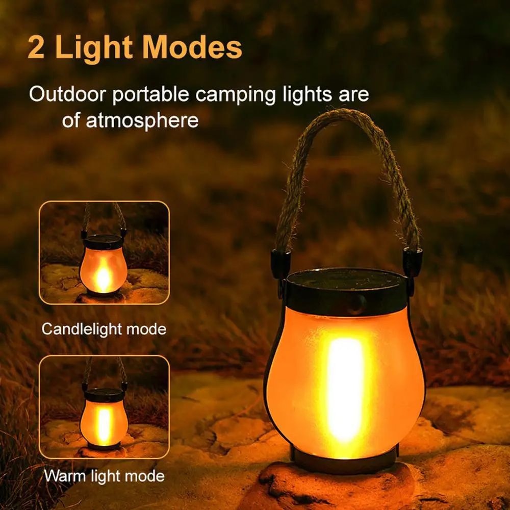 Solar Flame Outdoor Hanging Camping Lamp 2