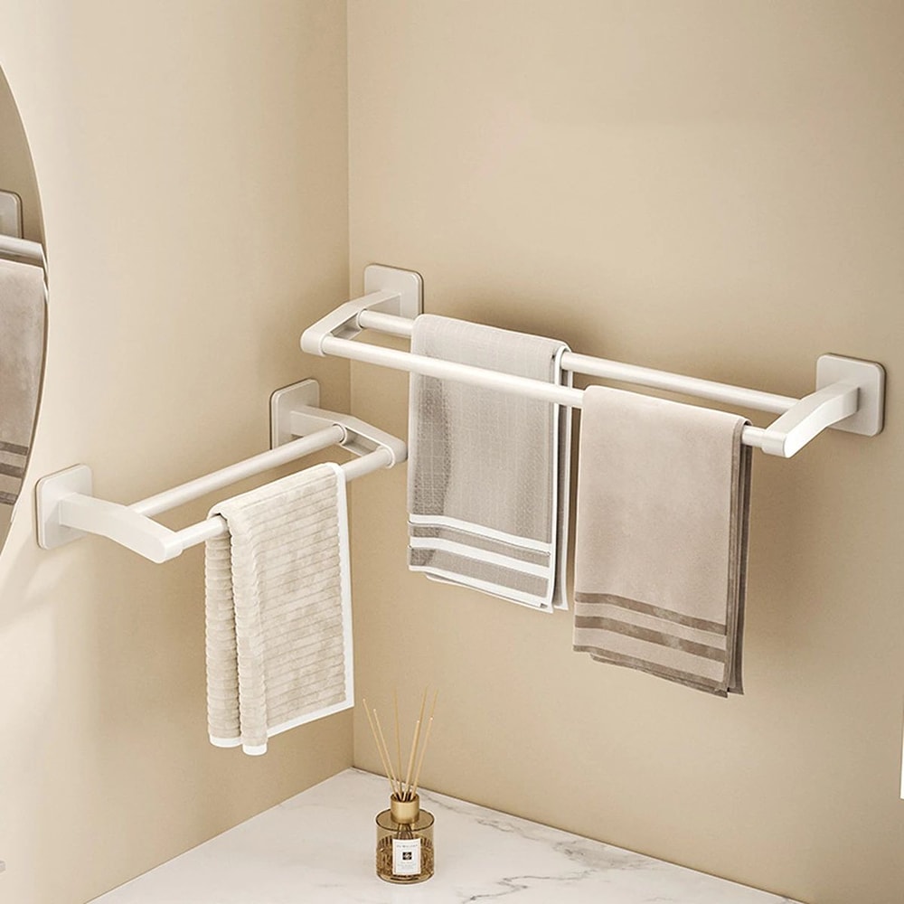 Wall Mounted No Drill Bathroom Towel Rack 2