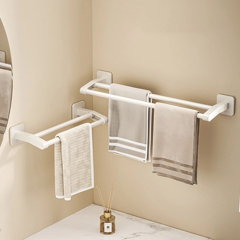 Wall Mounted No Drill Bathroom Towel Rack 2