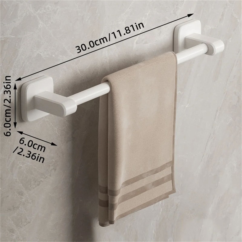Wall Mounted No Drill Bathroom Towel Rack 7