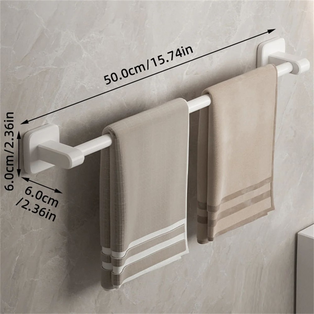 Wall Mounted No Drill Bathroom Towel Rack 9