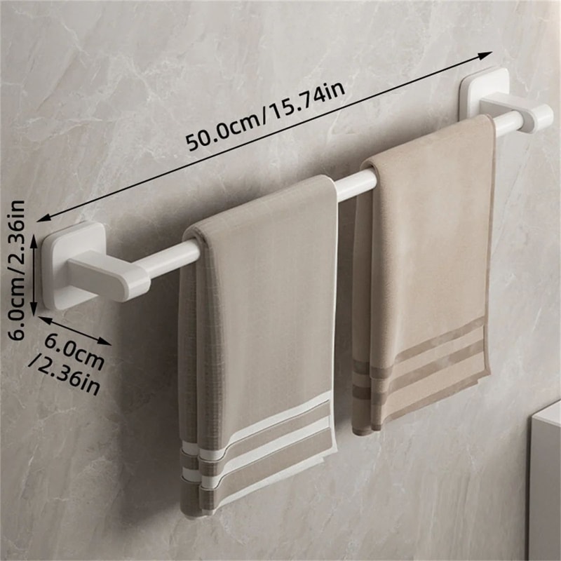 Wall Mounted No Drill Bathroom Towel Rack 9