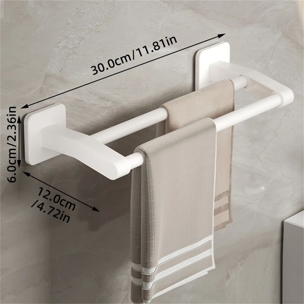 Wall Mounted No Drill Bathroom Towel Rack 10