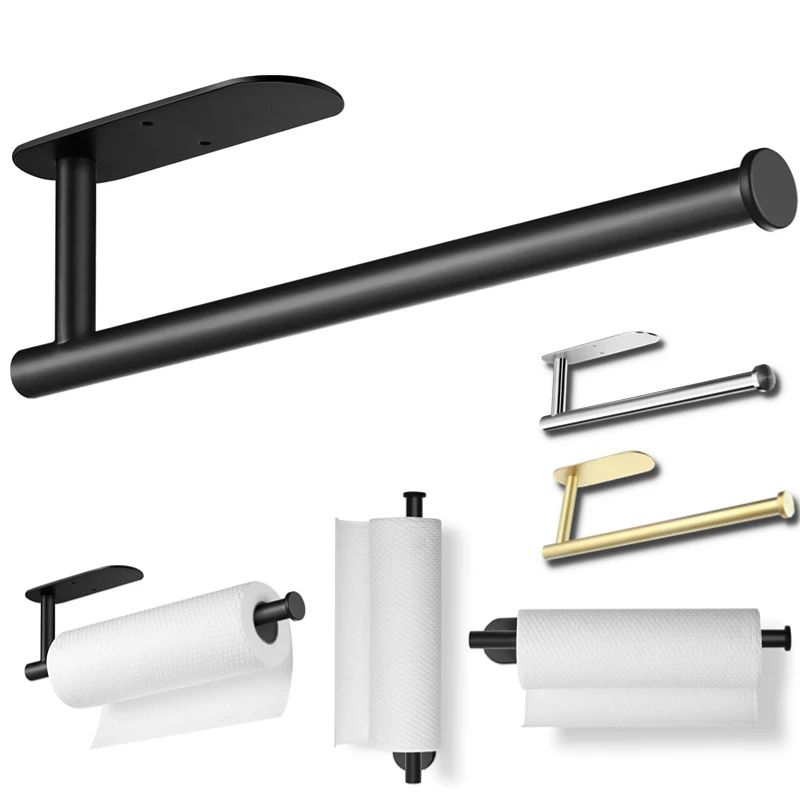 Stainless Steel Adhesive Toilet Paper Holder 0