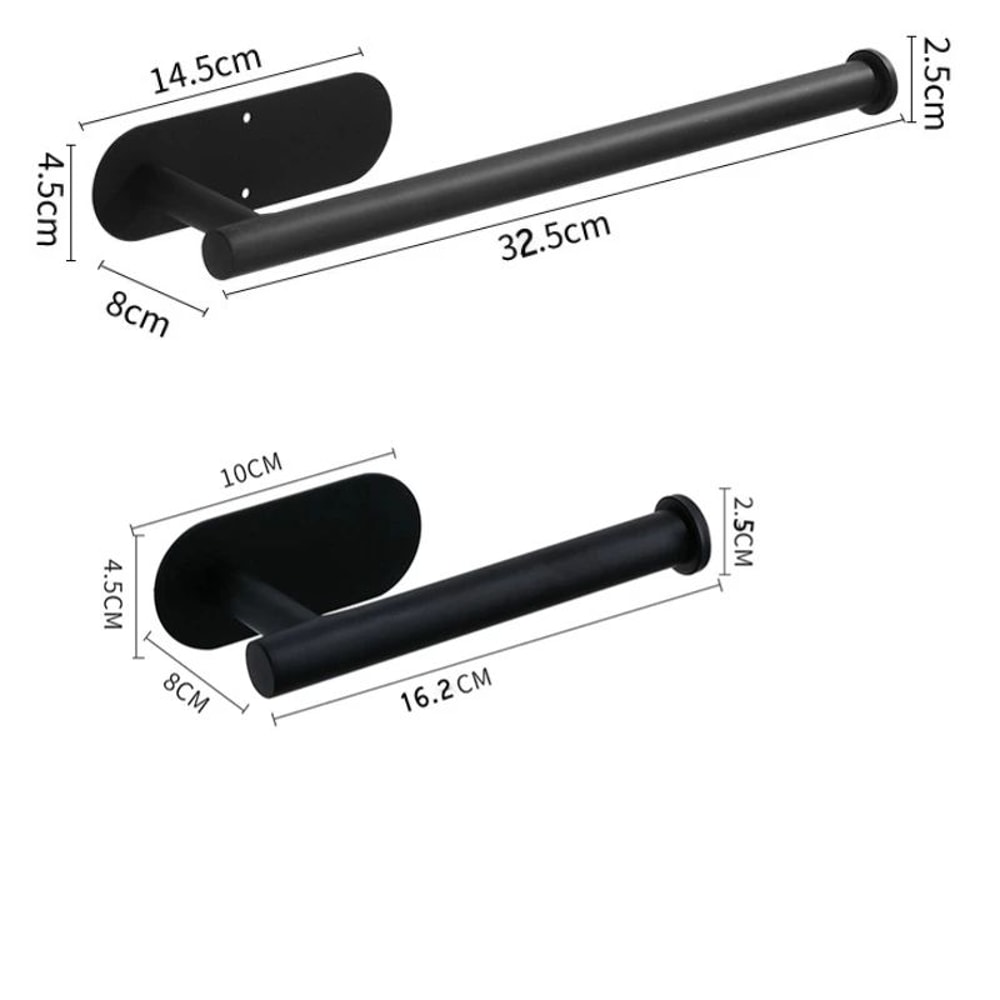 Stainless Steel Adhesive Toilet Paper Holder 17