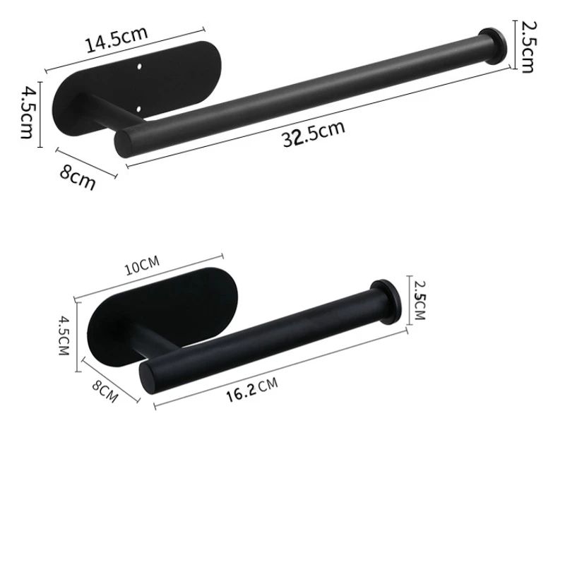 Stainless Steel Adhesive Toilet Paper Holder 17
