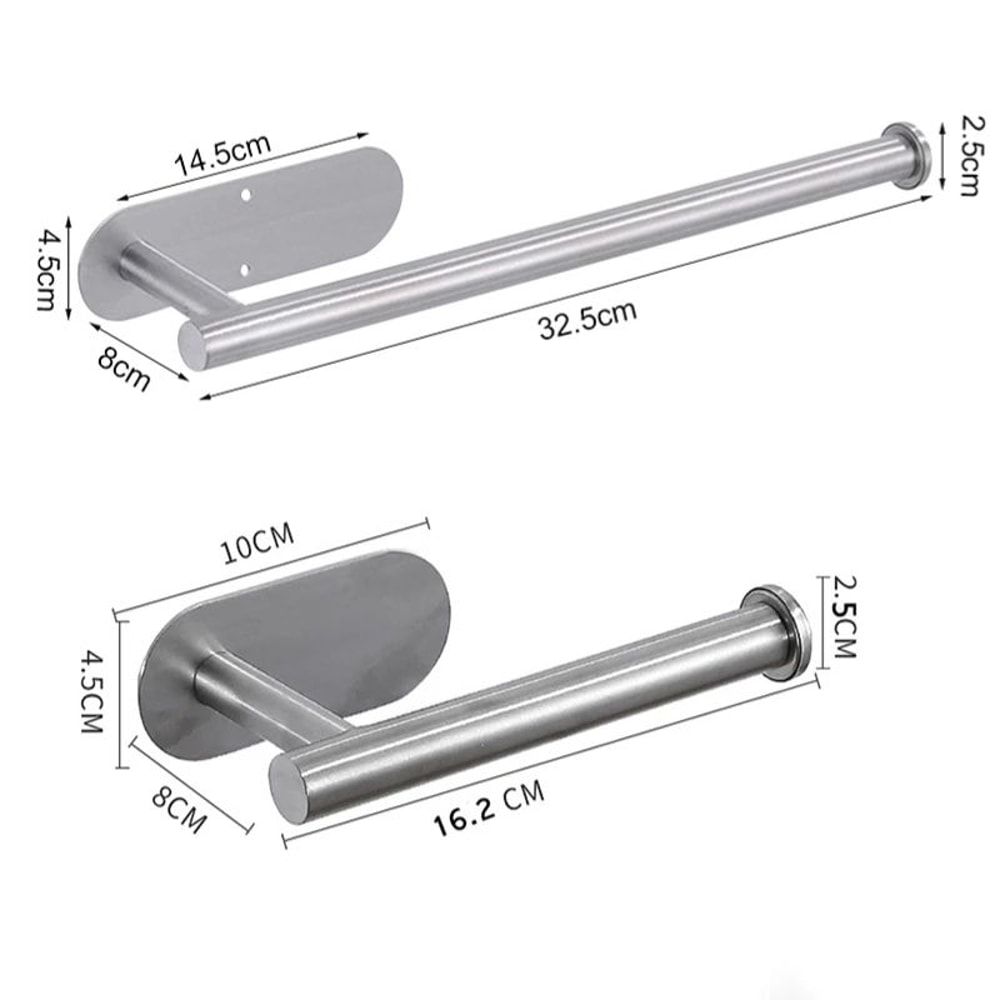 Stainless Steel Adhesive Toilet Paper Holder 18