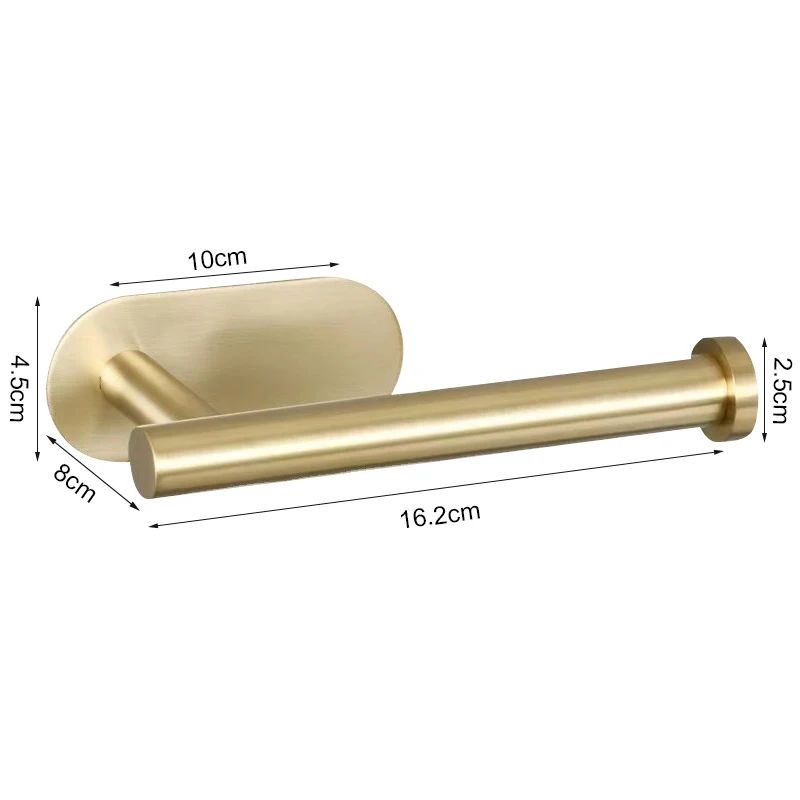Stainless Steel Adhesive Toilet Paper Holder 9
