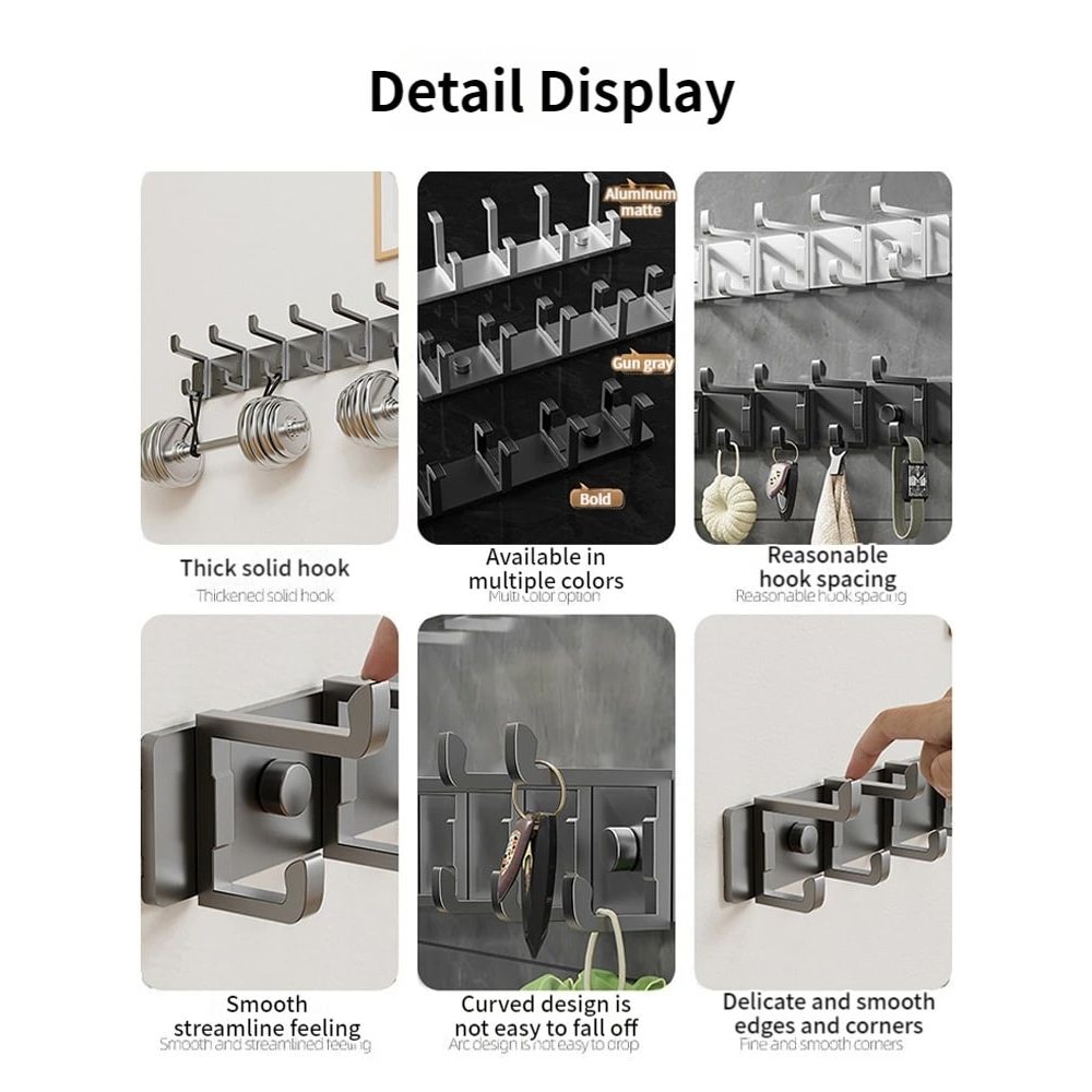 No Drill Folding Door Robe Hooks 5