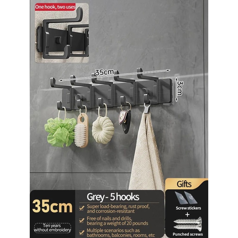 No Drill Folding Door Robe Hooks 8