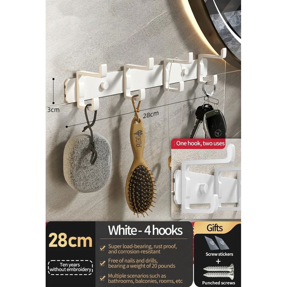 No Drill Folding Door Robe Hooks 10