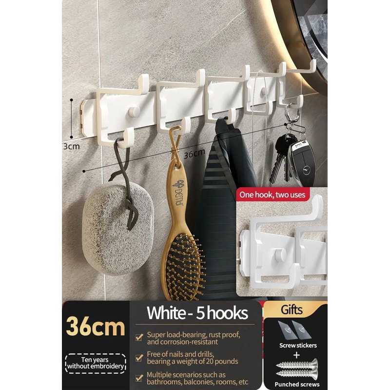 No Drill Folding Door Robe Hooks 6