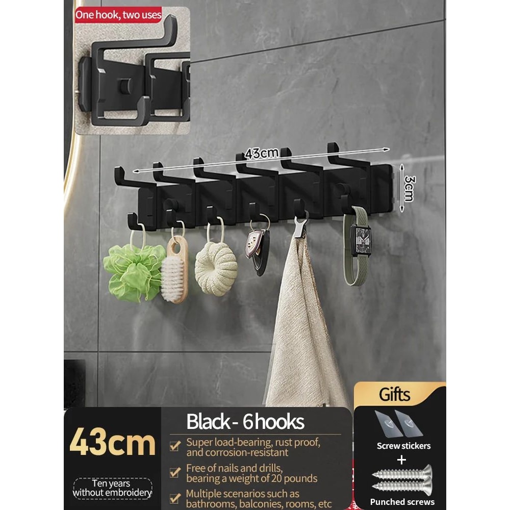 No Drill Folding Door Robe Hooks 14