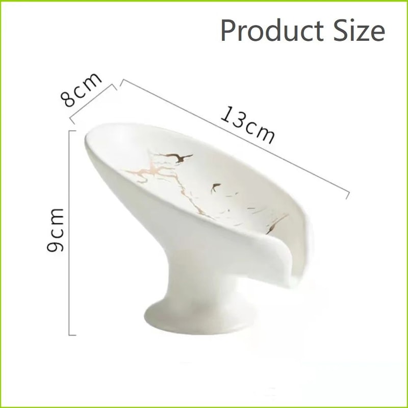 Ceramic Leaf Shape Soap Holder Dish 6
