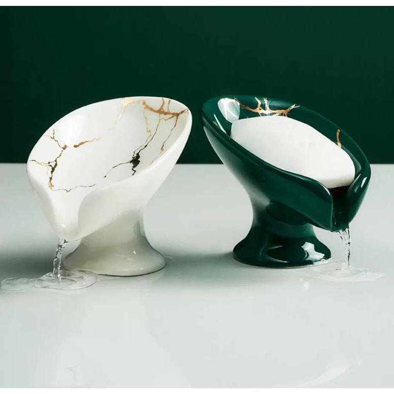 Ceramic Leaf Shape Soap Holder Dish 8