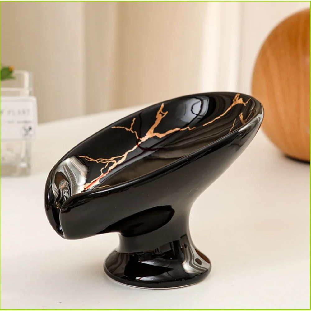 Ceramic Leaf Shape Soap Holder Dish 12