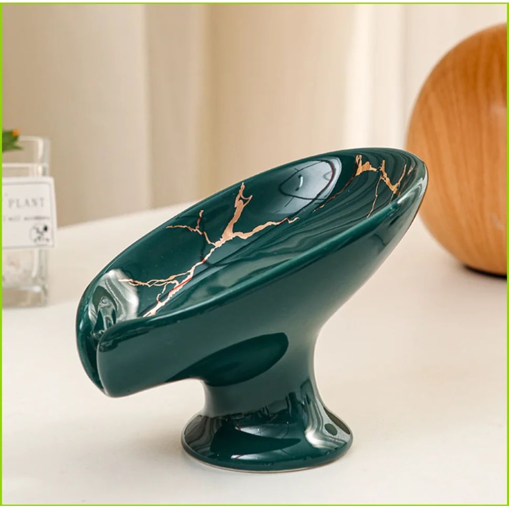 Ceramic Leaf Shape Soap Holder Dish 13