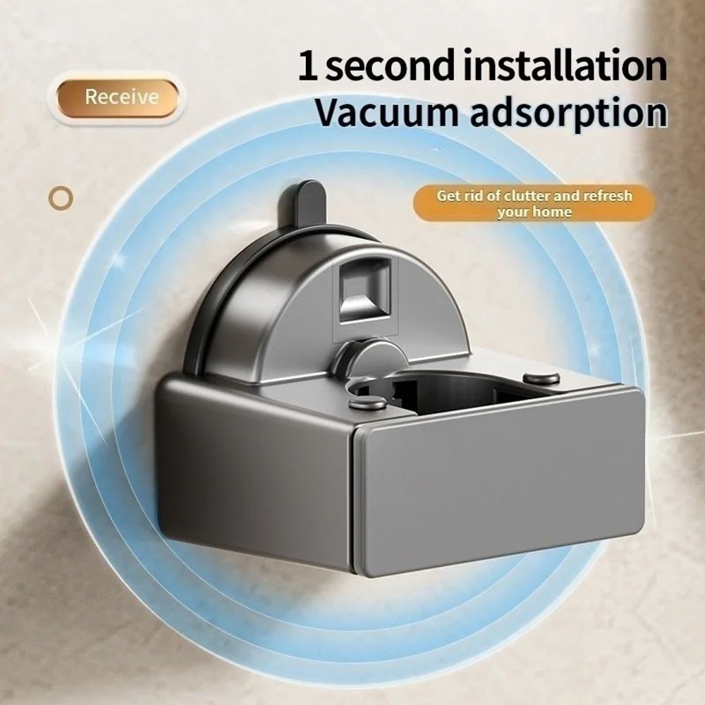 No Drill Suction Cup Mop And Broom Holder 3
