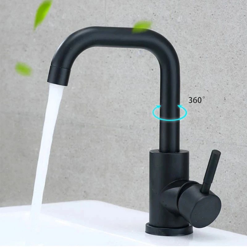 304 Stainless Steel Bathroom Sink Mixer Faucet 7