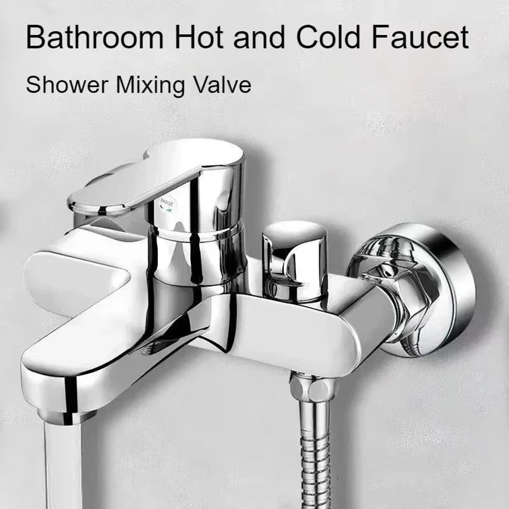 Gray Bathroom Shower Mixer Faucet Set 1