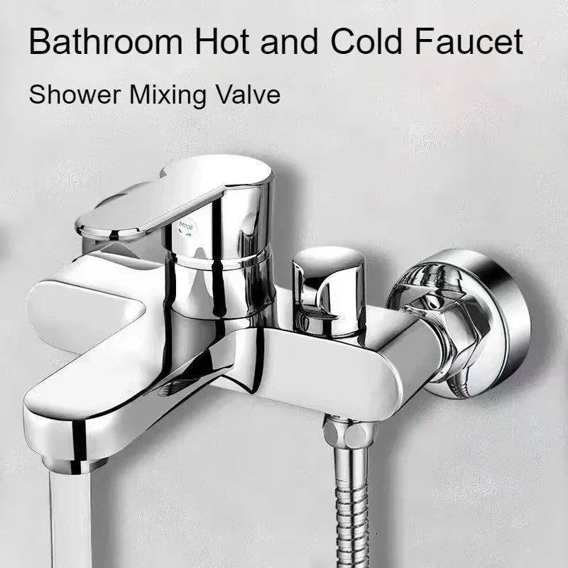 Gray Bathroom Shower Mixer Faucet Set 1