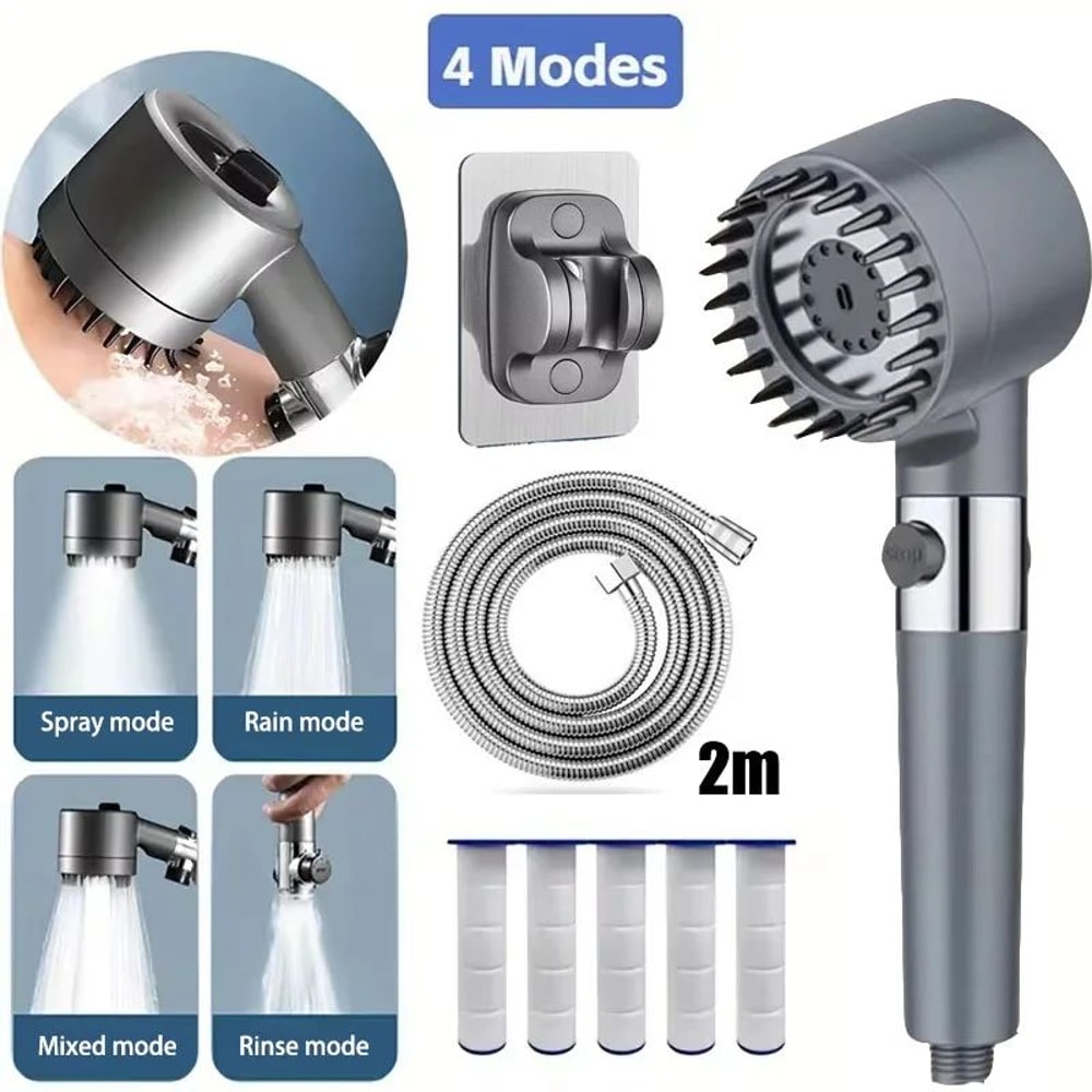 Four Mode Massage Shower Filter Head 0